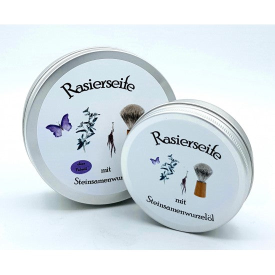 Rasierseife mit Steinsamenwurzelöl - Seifenmeister.de