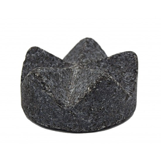 Dunkle Seifenkrone® Ablage aus Basalt, ohne Seife, Design für trockene Seifen, Wasserabfluss durch nach oben gerichtete Kanten