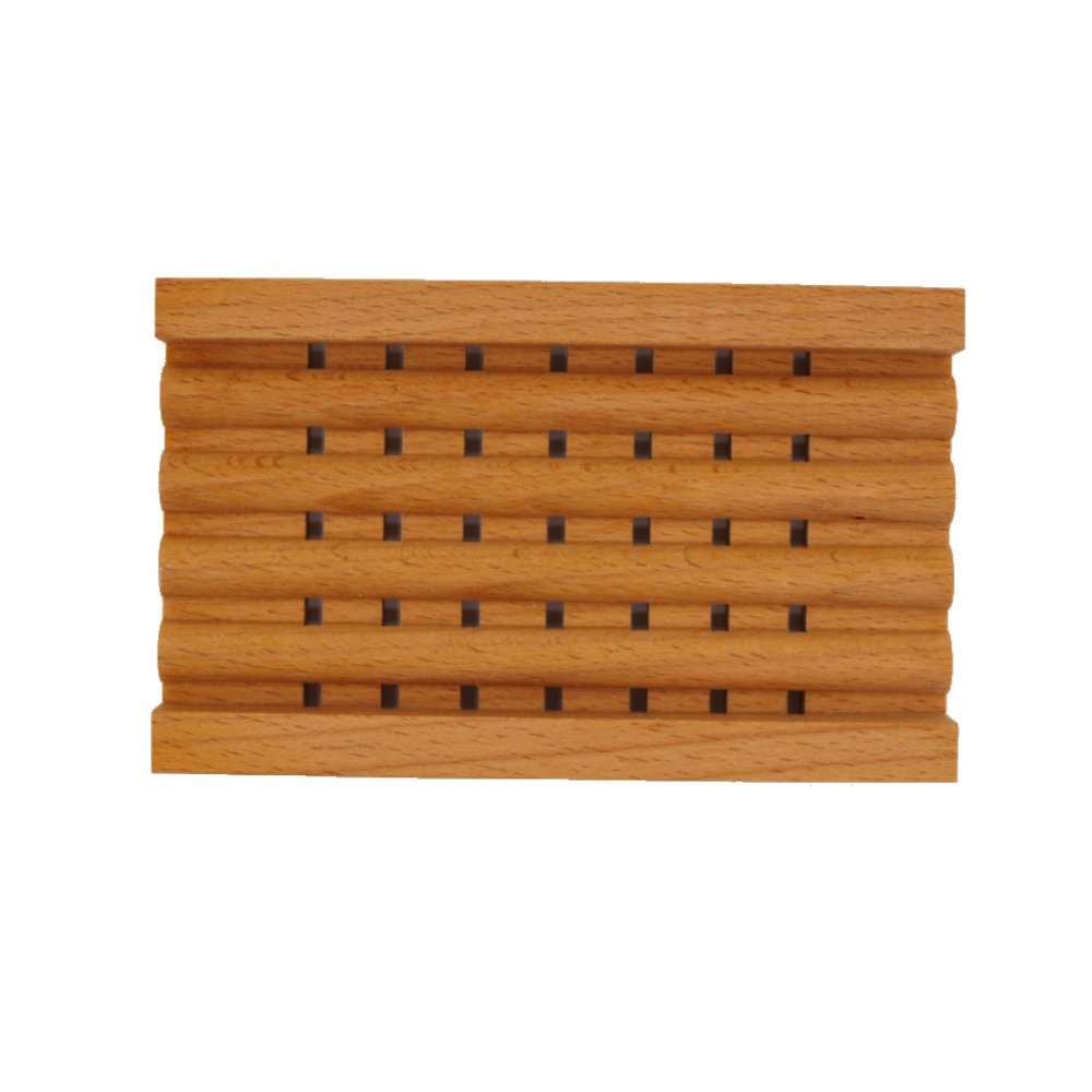 Leere Buchenholz Seifenschale "Schiene", ohne Seife, ca. 13 x 7 cm, beständig gegen Feuchtigkeit