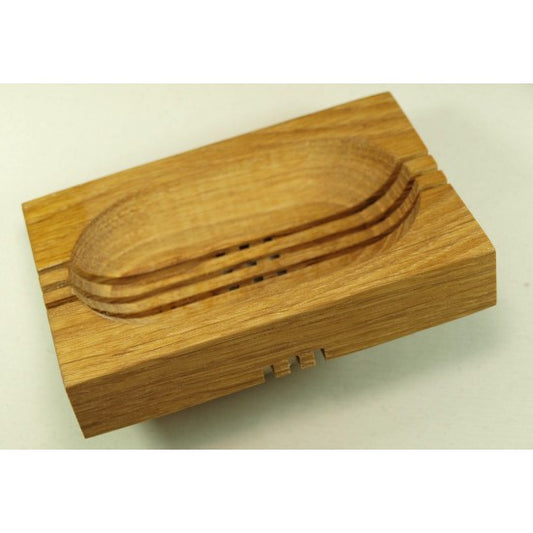 Seifenschale aus Holz mit Schienen - Seifenmeister.de