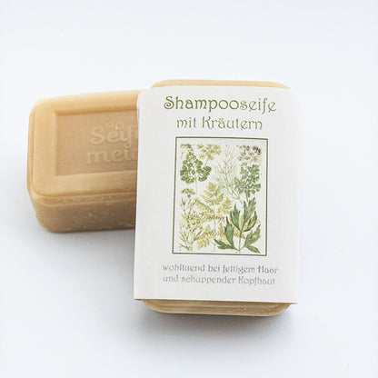 Shampooseife mit Kamille & Reiskeimöl – Shampoo: Haar- & Hautpflege, Frischer Duft"