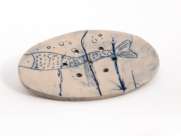 Seifenschale aus Keramik Nixe