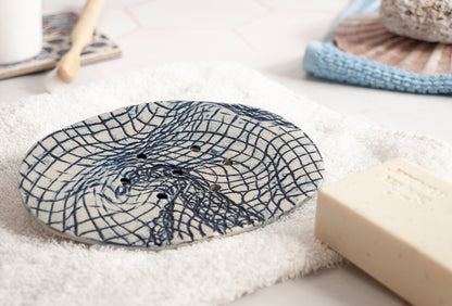 Seifenschale aus Keramik Netz